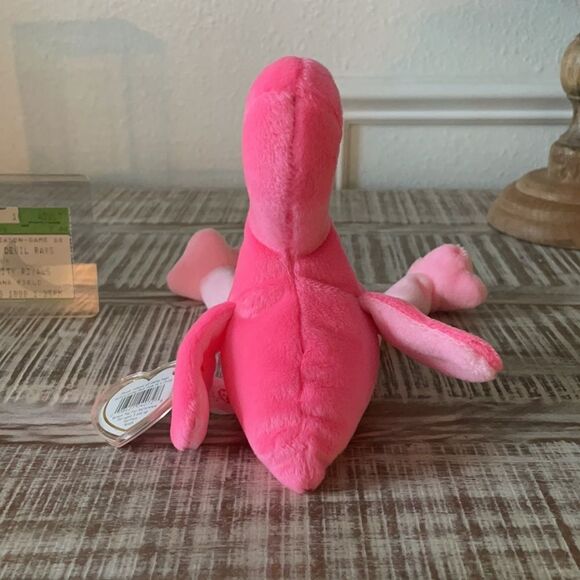 “Pinky” Beanie Babies 1995 Limited Edition of 10,000 Tampa Bay Devil Rays Gift - Picture 8 of 13